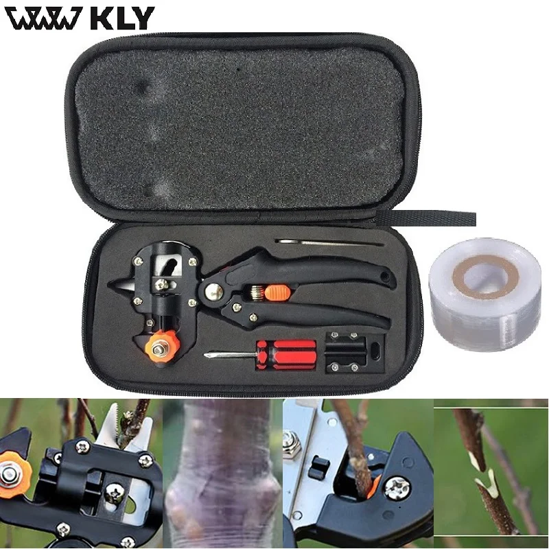 

WWW KLY Fruit Tree Pruning Shears Scissor Grafting Cutting Tool With Blade Pruner Garden Tools Set with 3cm x 100m Membrane