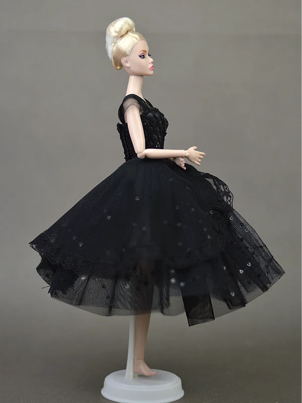 Черная юбка-пузырь вечерние платья свадебное платье одежда наряд аксессуары для 1/6 Барби Xinyi FR Blythe Кукла Новинка