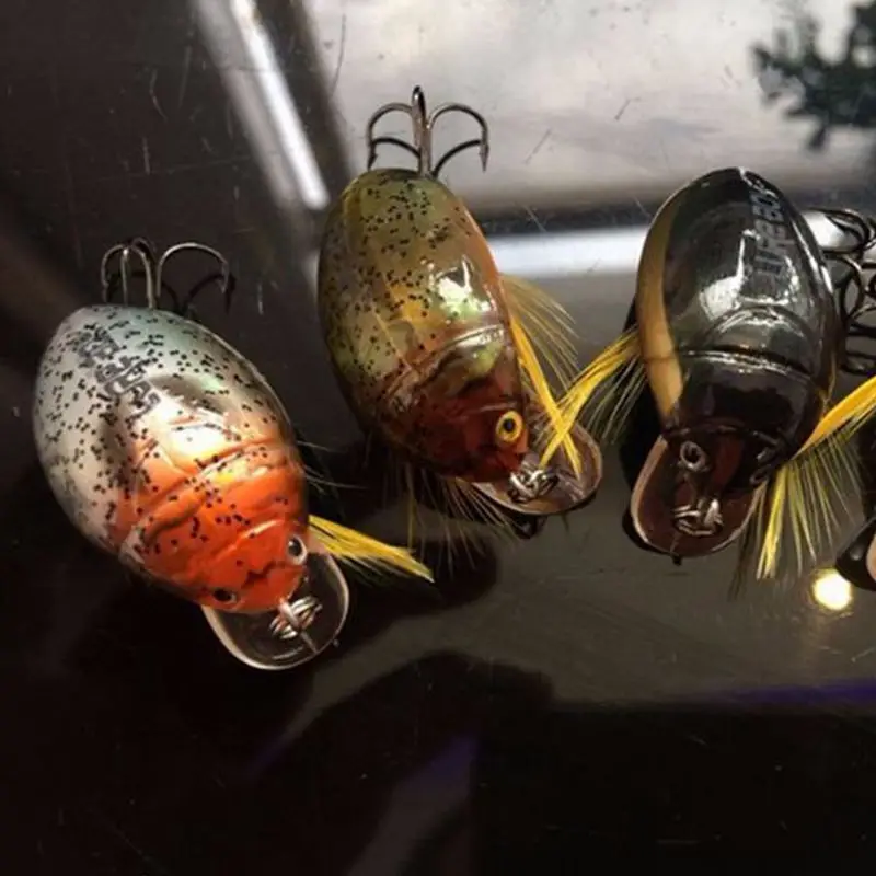 2017 أعلى درجة اليابان خنفساء الصيد إغراء Crankbait المياه العذبة Pesca إيسكا الاصطناعي الحشرات الطعم المتذبذب الصيد معالجة 3.5 سنتيمتر 4g