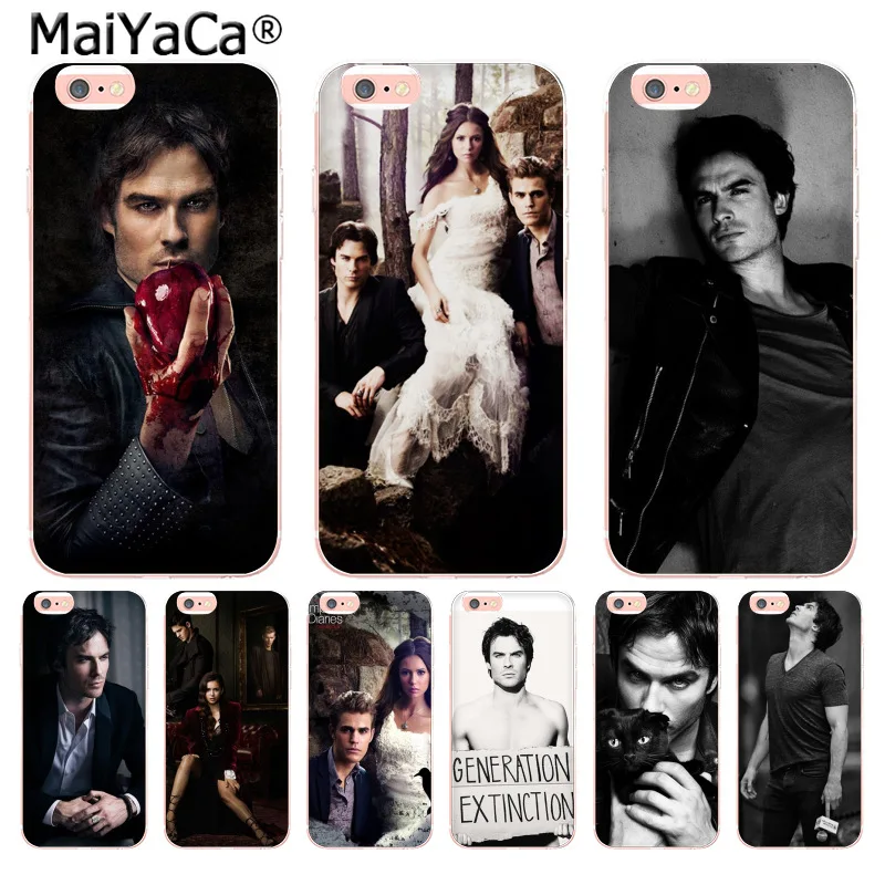 

MaiYaCa Ian Somerhalder In The Vampire Diaries soft Phone Cases for iPhone 8 7 6 6S Plus X 10 5 5S SE 5C 4 4S Coque Shell