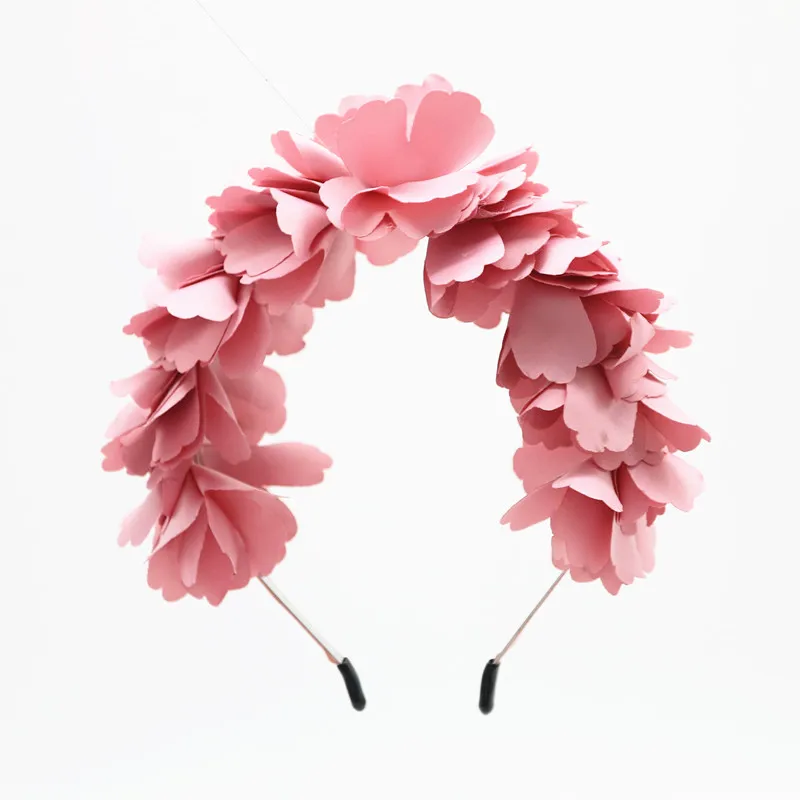 

2018 NEW SPRING SUMMER STYLE fashion satin flower shag full headband girls fashion hairband with teeth