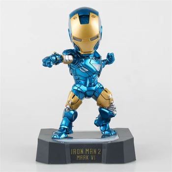 

Avengers Egg Attack Iron Man Mark VI with LED Light PVC Action Figure Collectible Model Superheros Kids Toys Doll 16CM