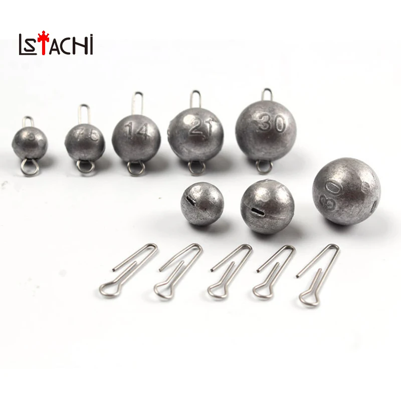 

LSTACHi 5g To 30g 5PCS Crank Hook Weight Lead Quick Release Connector Pechelead Sinker Drop Shot Bullet Fishing Lure Accessories