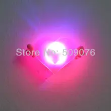 200 шт./партия, 3 шт., легкий мягкий резиновый светодиодный сверкающий значок, брошь, светодиодный брошь, булавка с крыльями ангела для детей, вечерние товары