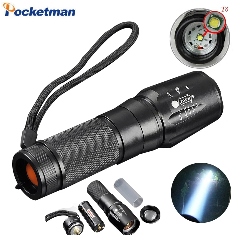 

T6 3800 Lumens LED Flashlight Zoomable toche lampe lanterna Torch linternas LED by 18650/AAA customize Drop shipping