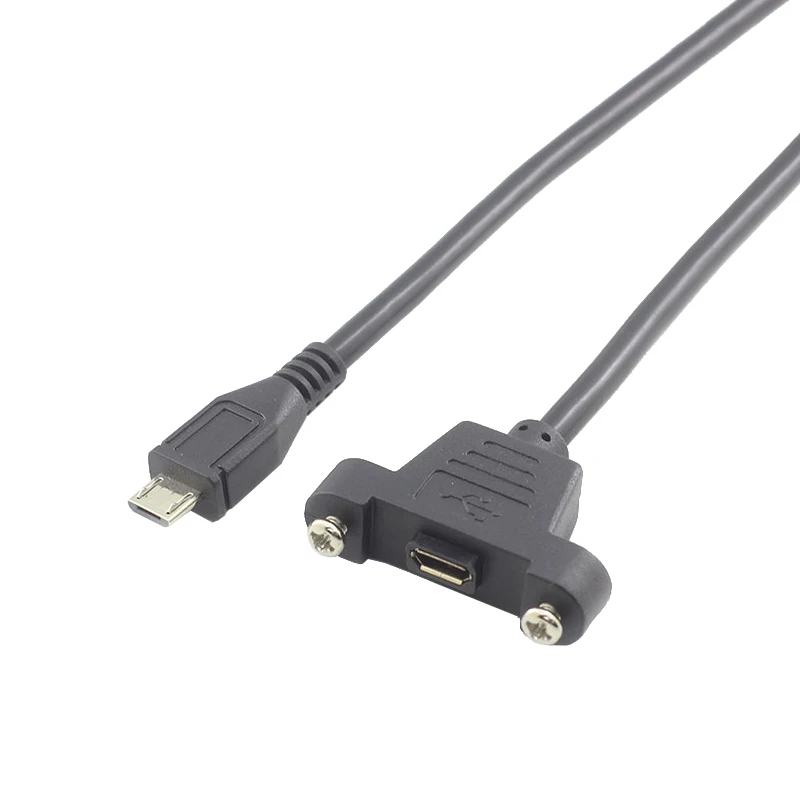 Micro USB 5pin 2 0 Штекерный разъем для Женский удлинитель 30 см 50 с отверстием крепления