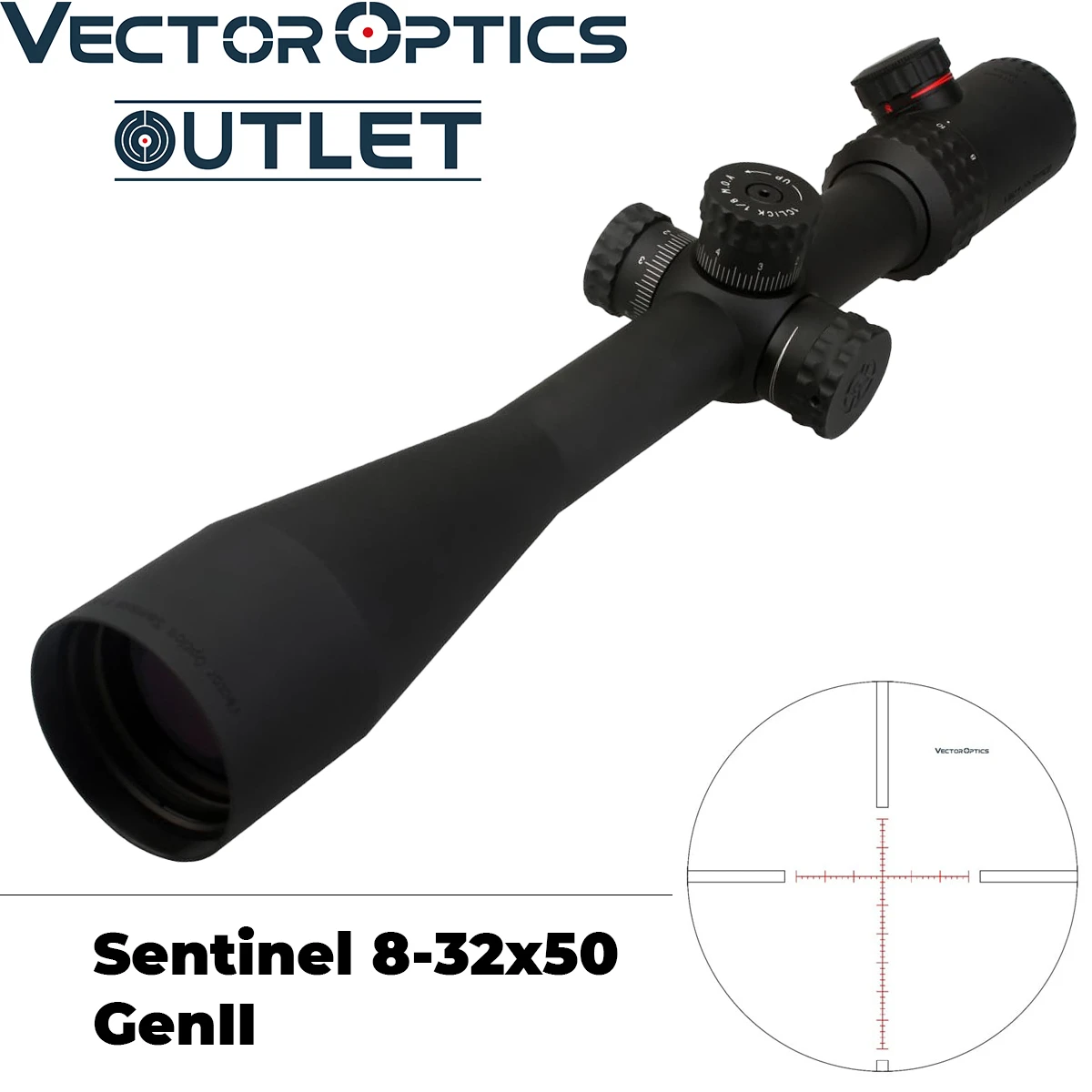 

Vector Optics Sentinel 8-32x50 Riflescope Tactical Target Shooting 50mm Rifle Scope Tested on Real Firearms Airgun Shock Proof