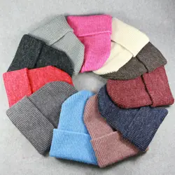 2018 зимние теплые Шапки для Для женщин Для мужчин Вязаная Шапка Кепки для Вязаный шерстяной свитер шляпа женская и Мужская Skullies шапка-носок