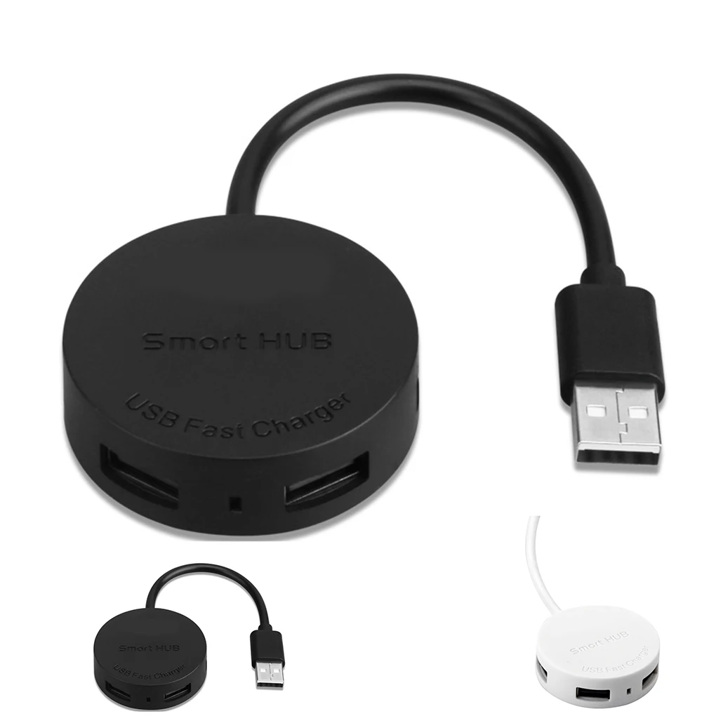 

4 Ports USB 2.0 HUB OTG Splitter Micro USB Charger Port High Speed USB Hub Replacement for Computer Laptop Mouse U Disk