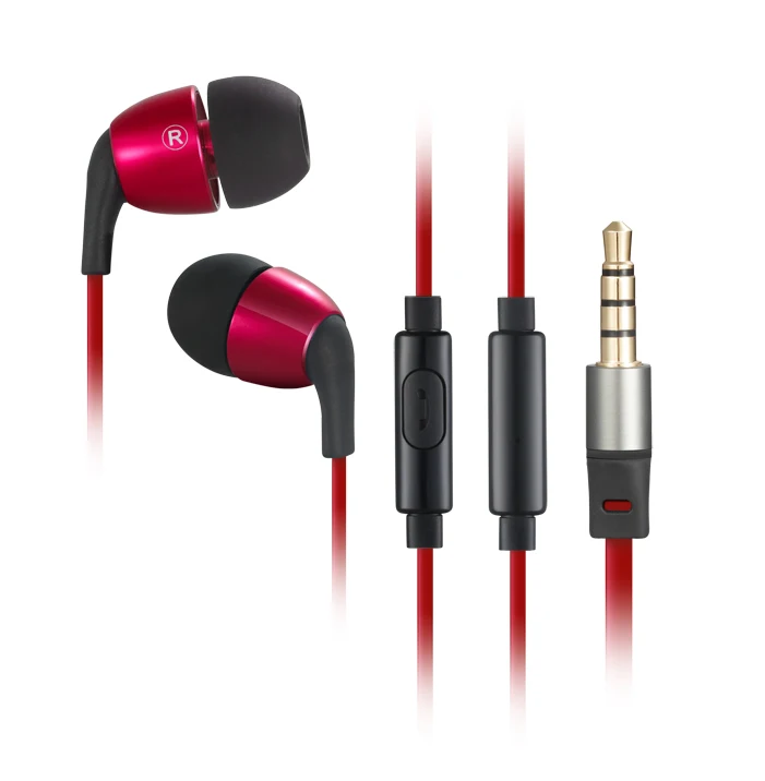 Wallytech W802 HONEYBEE Metal earphone RED COLOR1