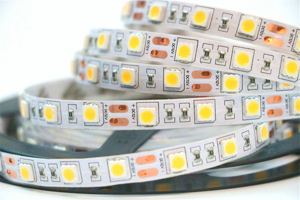 5 м супер яркий 5050 SMD RGB светодио дный полосы света 60 светодио дный s/M 300 светодио дный s DC 12 В светодио дный ленты гибкий свет Ip65