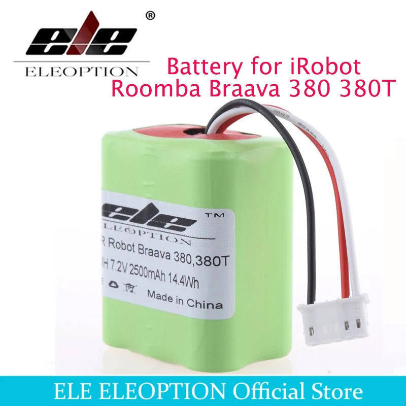 Аккумуляторная батарея ELE ELEOPTION 2.5Ah 2500 мАч Ni-MH 7 2 В для iRobot Roomba Braava 380 380T |