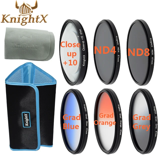 Best Price KnightX UV CPL FLD close up ND Color Lens Filter set for Canon Nikon Sony d3200 d5200 d3300 49mm 52mm 55mm 58mm 62mm 67mm