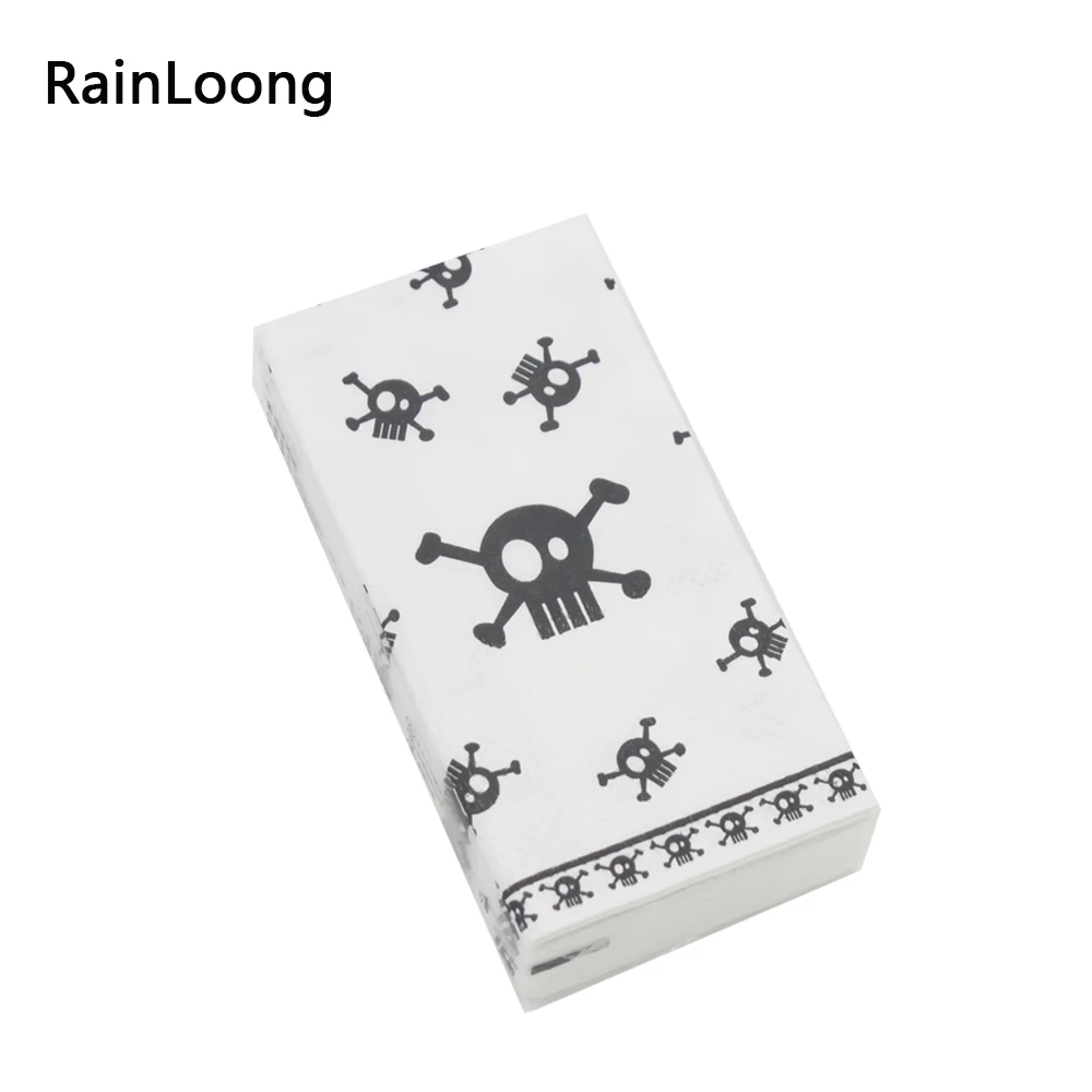 [RainLoong] карманная бумажная салфетка в виде черепа для украшения личной гигиены 21*21