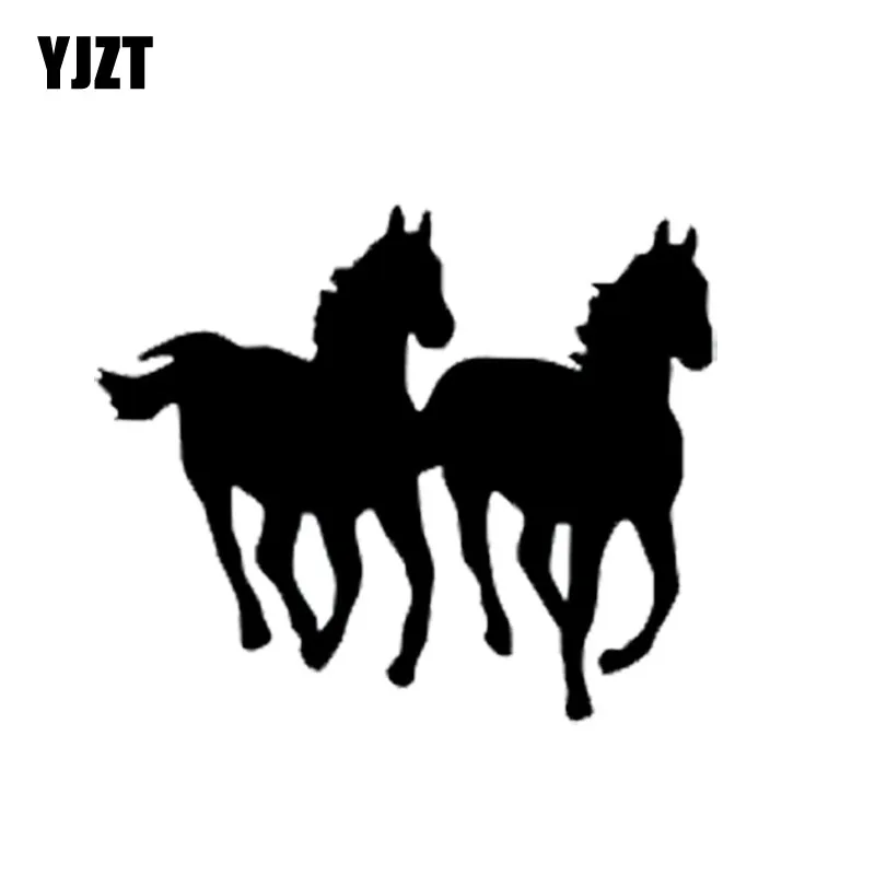 YJZT 12CM*10CM Running Farm Animal Car Sticker Vinyl Bumper Decoration C2 3027in Car Stickers