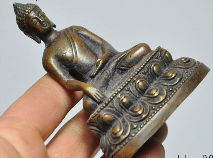 

old chinese buddhism fane bronze Shakyamuni Tathagata Amitabha buddha statue
