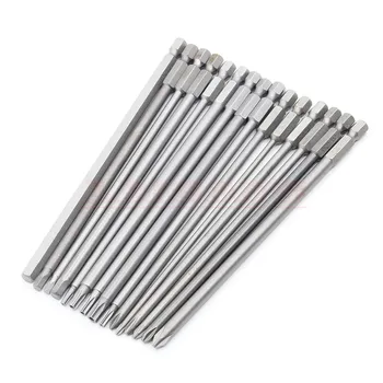 

15pcs 1/4" Hex Magnetic Electric Screwdriver Bits Set Torx PH2 PH1 Length 150mm Power Tools