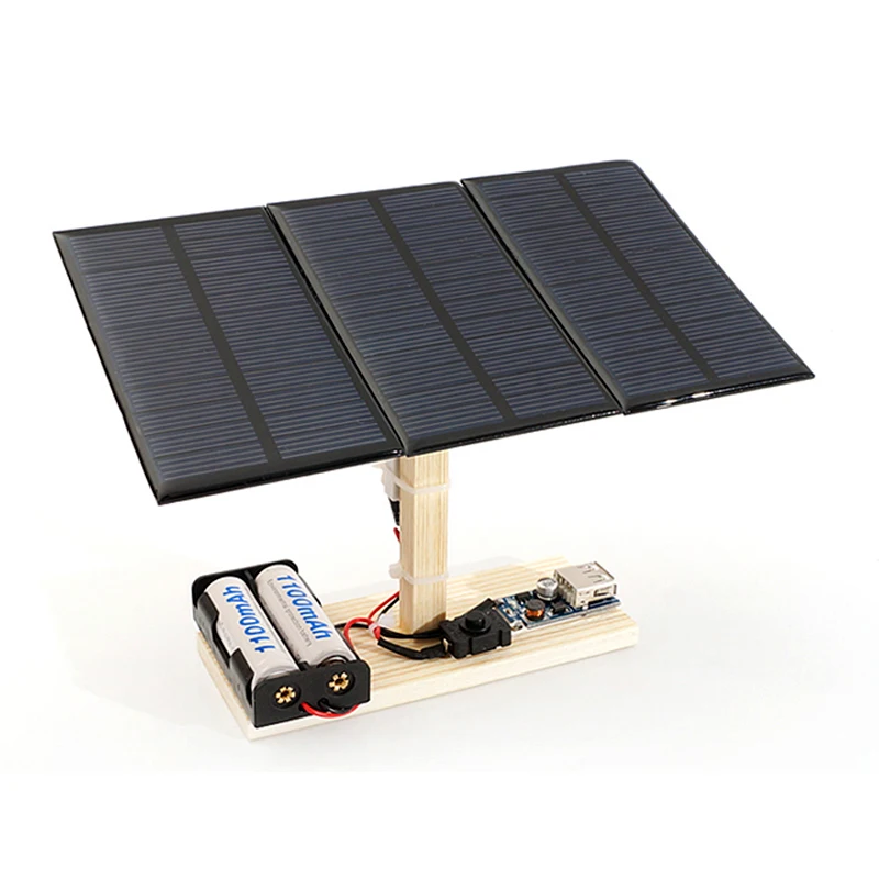 DIY мини солнечная электростанция развивающие игрушки физическая наука эксперимент комплект детский подарок на день рождения с функцией зарядки