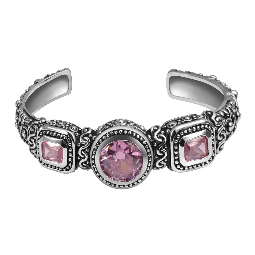 Pulseira Joia Bela Moda Prata Esterlina 925 Com Zirc nia De Cristal 