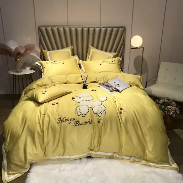 Online 4 7pcs Queen King Size Bue Yellow Bedding Set Luxury Online 4 7pcs Queen King Size Bue Yellow Bedding Set Luxury Egyptian Cotton Bedsheets Ed Sheet Duvet Cover Bed Ropa De Cama Aliexpress