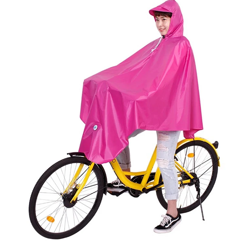 Drawstring Strap Water Resistant Bicycle Rain Poncho