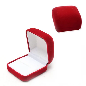 

Velvet Jewelry Box Square Earrings Holder Rings Box Jewelry Packaging Display Portable Travel Wedding Jewelry Organizer Boxes