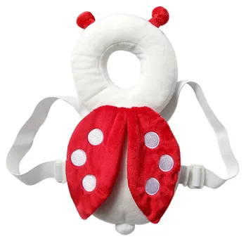 

100% Cotton Baby Head protection pad headrest pillow neck wings nursing drop resistance cushion bee ladybug backpack pillowcase