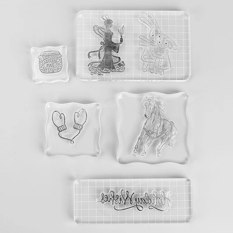 Chilldren Силиконовое уплотнение и акриловая доска с подушечкой/Дети и взрослые DIY альбом и художественное ремесло печати для рисования игрушки ручной работы