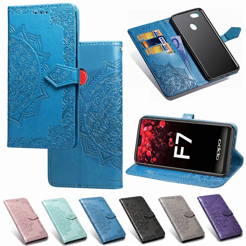 OPPO F7 чехол Роскошный кошелек Обложка на заднюю панель из искусственной кожи для