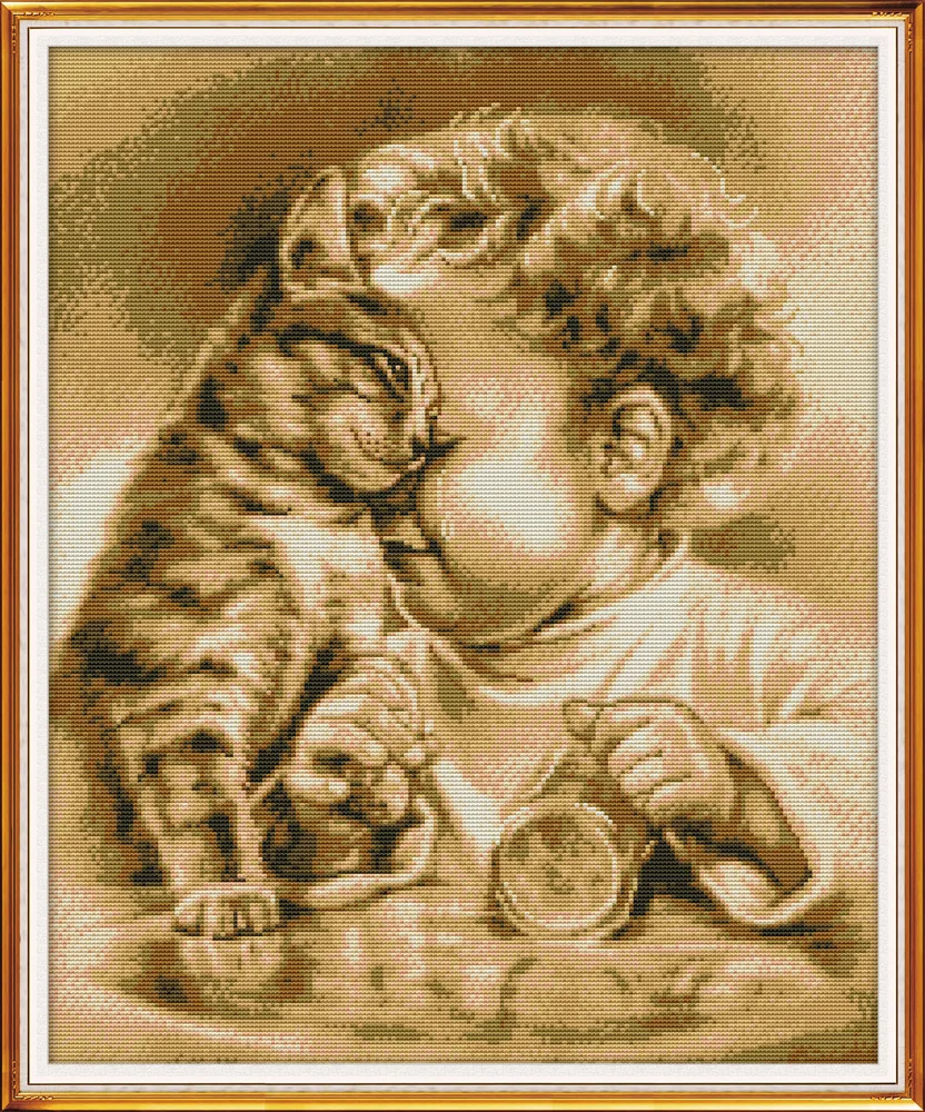 

Overturned Cup DMC Counted Chinese Cross Stitch Kits Printed Cross-Stitch Set Embroidery Needlework