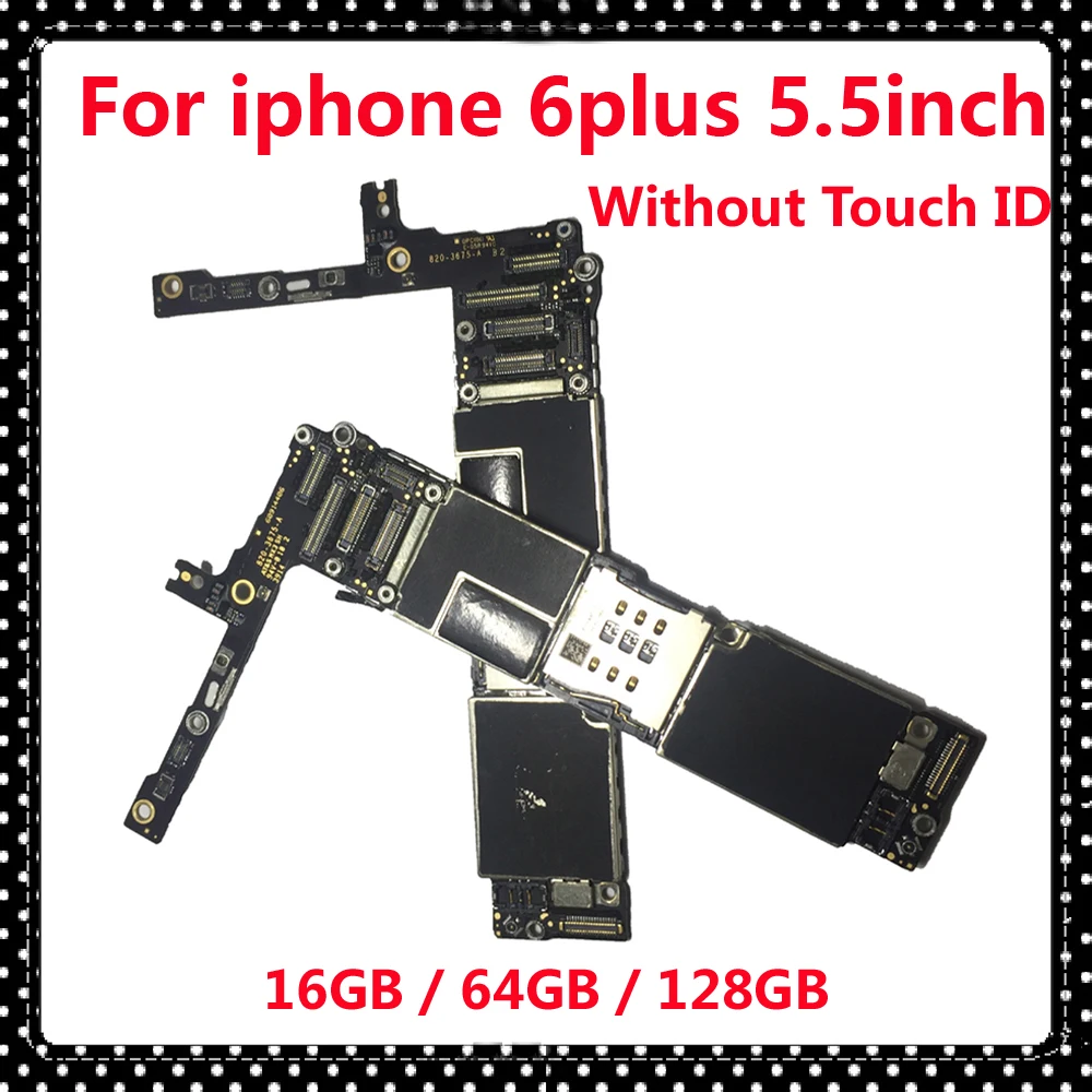

without Touch ID unlockekd motherboard for iphone 6 Plus 6plus IOS logic board 16GB 64GB 128GB original mainboard phone circuits