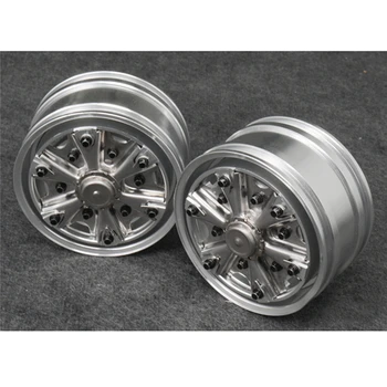 

1pair Replacement Front Power Axle Wheels for 1/14 Tamiya US Semi Truck 12mm hex Version Metal power front axle RC Car Accessory