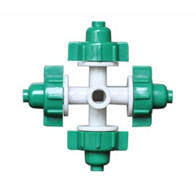 10pcs 1/2'' Male Thread 6mm Flat Head Connectors+Crossing Misting