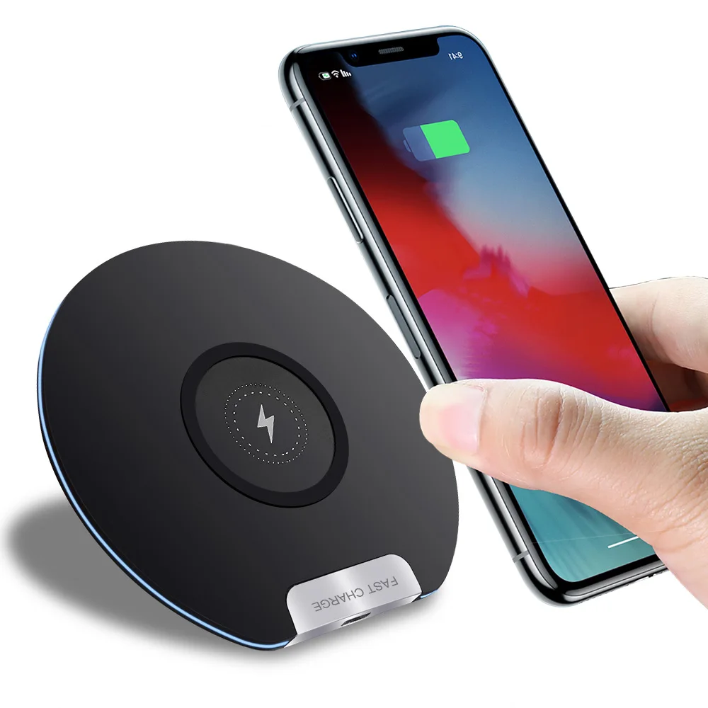 

FDGAO 10W Quick Qi Wireless Charger For iPhone XS Max XR X 8 QC 3.0 Fast Charging Charger Pad Dock For Samsung S10 S9 S8 Note 9