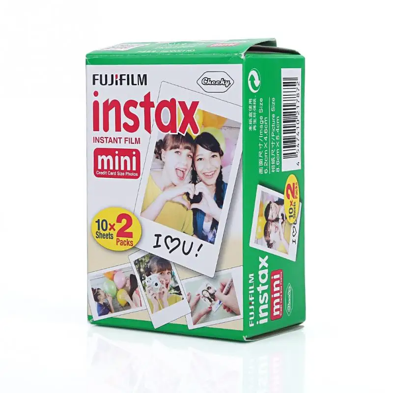 

Fujifilm Instax Mini Film White Edge 20 Sheets for Fuji Instax mini 8 7s 25 50 90 Series Cameras 800 Speed color film