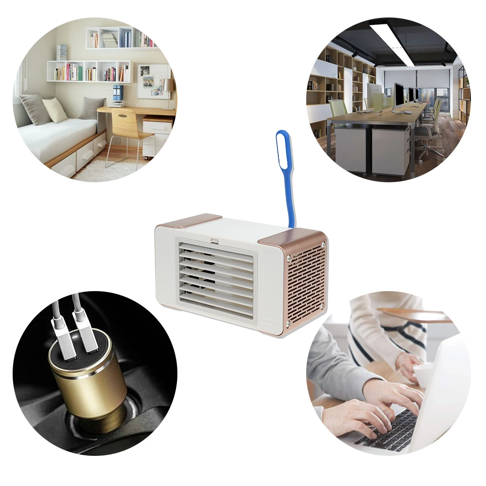 USB Mini Desk Lamp Cooling Fan Silent Desktop Electric Small Cooler