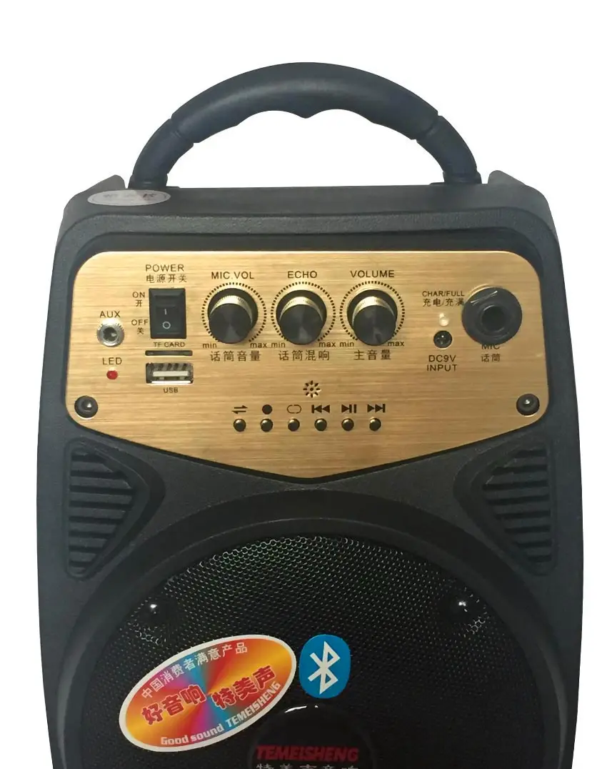 TEMEISHENG 20 Вт портативный высокой мощности беспроводной Bluetooth динамик Поддержка TF карта USB диск воспроизведение AUX и микрофон вход колонка