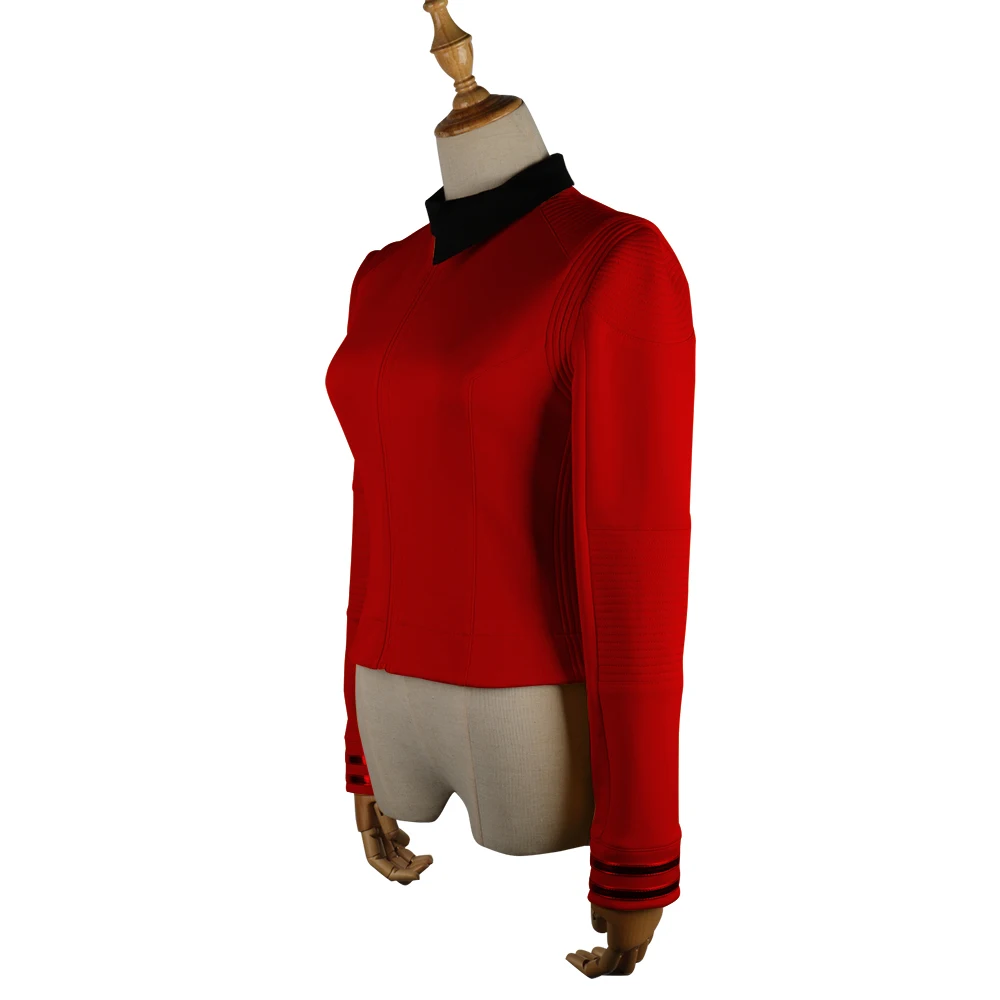 New Star Trek Discovery Season 2 Costume Female Top Starfleet Commander Uniform with Badge Woman Costumes Adult Cosplay Costume (3)