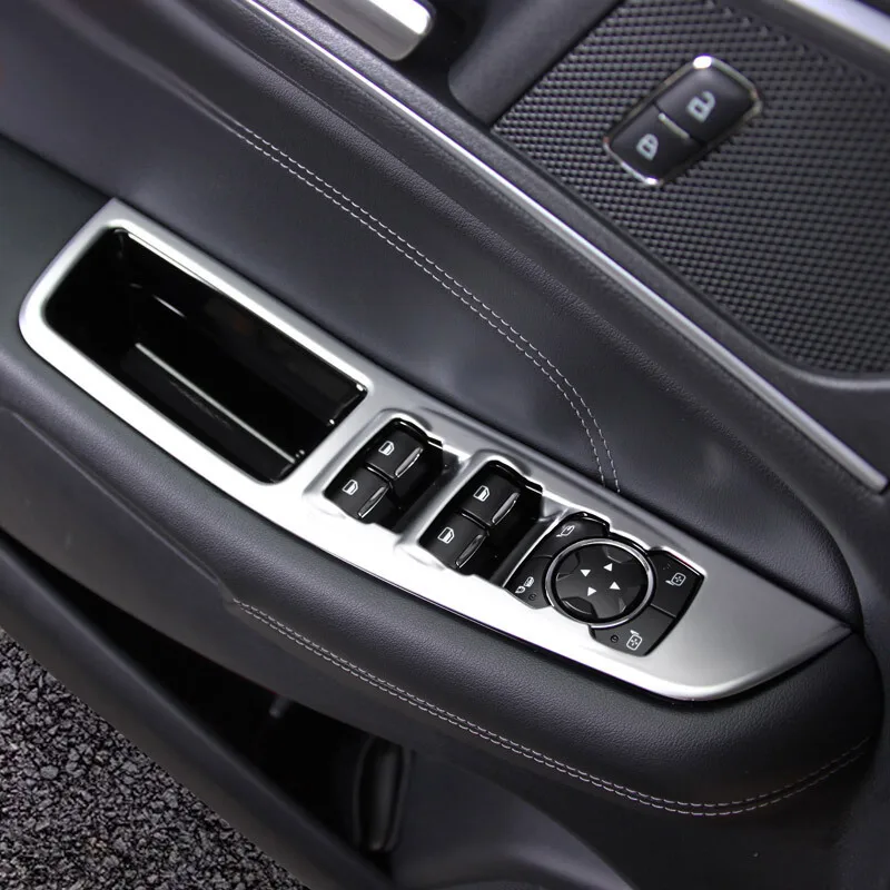 

For Ford Edge 2015 2016 2017 Car styling ABS Plastic Door Window glass Lift Control Switch Panel Cover Trim