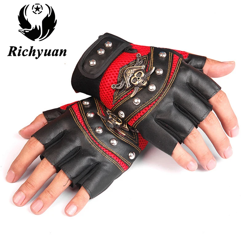 Richyuan фитнес половина палец перчатки тренировка, Тяжелая атлетика бодибилдинг тренажерный зал перчатки Спорт на открытом воздухе перчатки