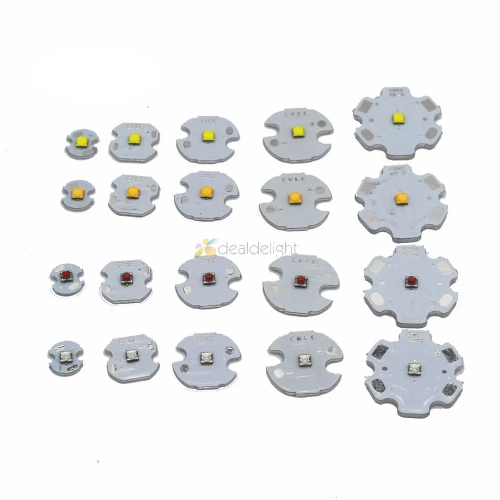 

10pcs Cree XLamp XB-D XBD Q5 Warm Cold Neutral White/Red/Blue/Green/Yellow 3W Hight Power LED Emitter with PCB heatsink