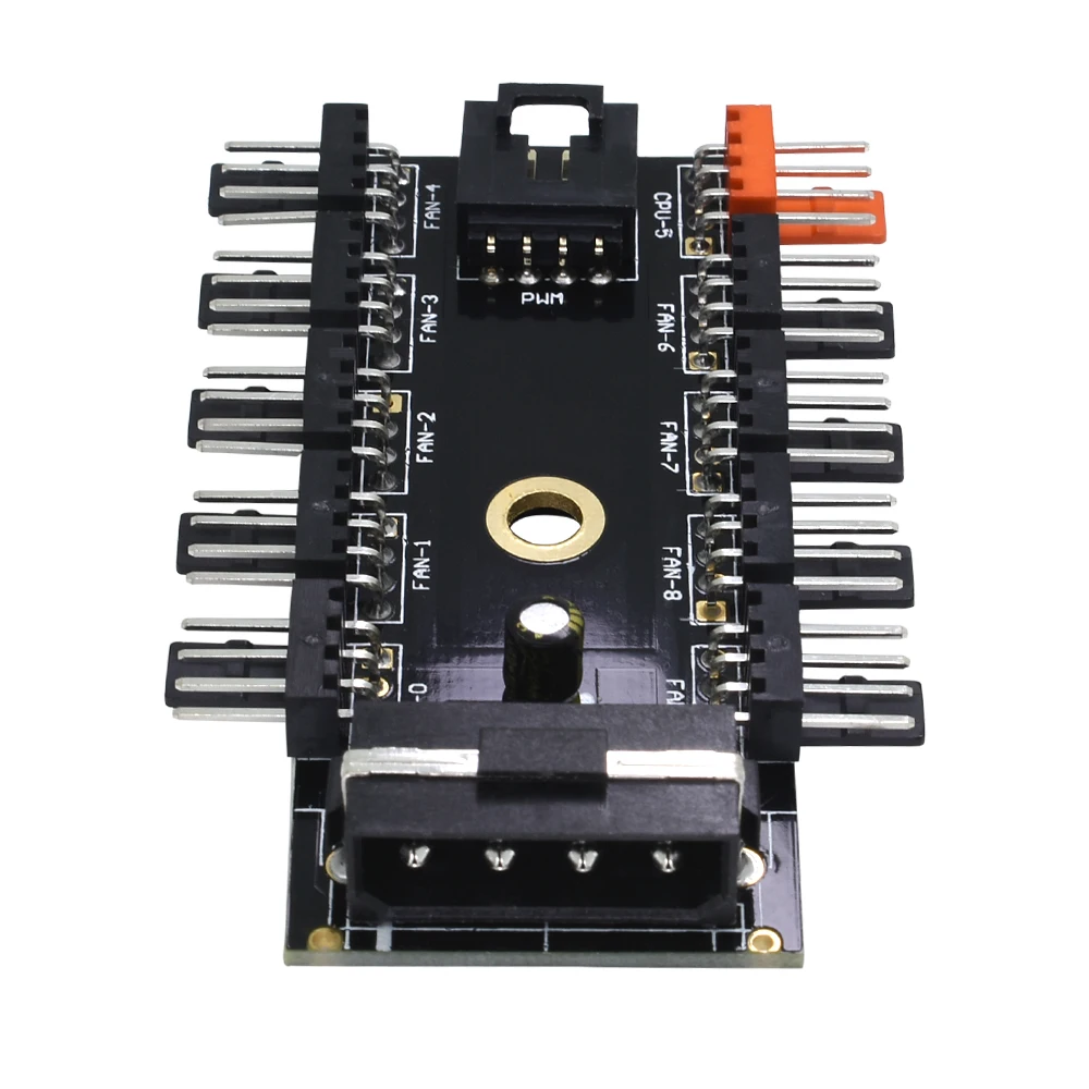 TISHRIC 1 to 10 4Pin Fans 12V 4Pin Sata Power Suppply Molex Hub Splitter PC Pwm Cable Cooler Cooling Adapter For Computer Mining