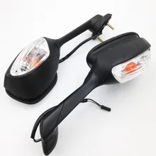 For Motorcycle 2006-2012 Suzuki GSX-R 600 750 BLACK rear view Mirror With Turn Signal lights