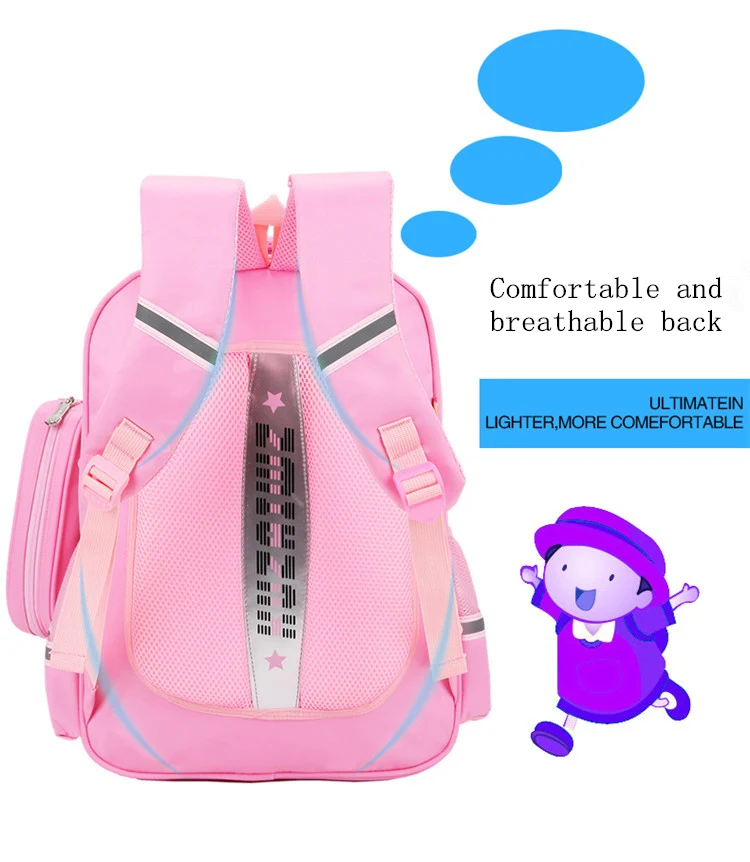 Мода мультфильм печати Школьный рюкзак для девочек Высокое качество нейлон принцесса школьные сумки 3 шт./компл. рюкзаки
