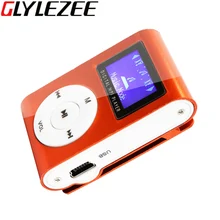 Glylezee Meatl Clip LCD Screen MP3 Music Player with 7 Colors Support 32GB Micro SD TF