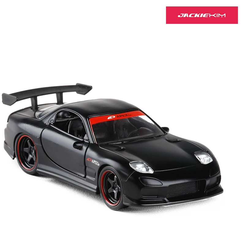 1:32 скале Модель гоночного автомобиля для мальчиков Mazda RX7 FD3S металлическая литая