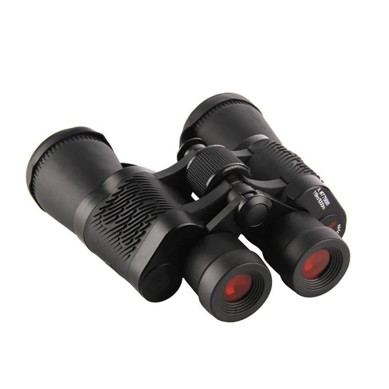 FIRECLUB 10X50 HD бинокль красные окуляры высокая мощность открытый путешествия телескоп портативный бинокль - Цвет: Черный