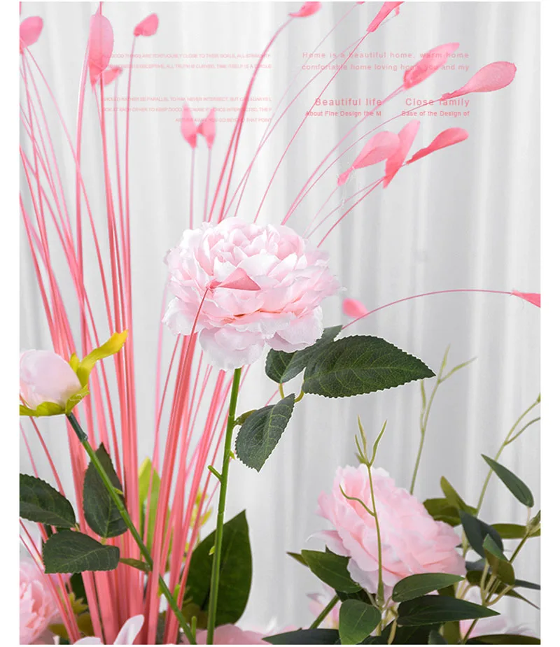 Flone Artificial Silk Hydrangea Rose Flower Row Wedding Road Lead T Station Stage DIY Background Art Home Decoration Accessories (14)