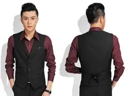 Новые модные черные жилеты портной Slim Fit Жилет W34