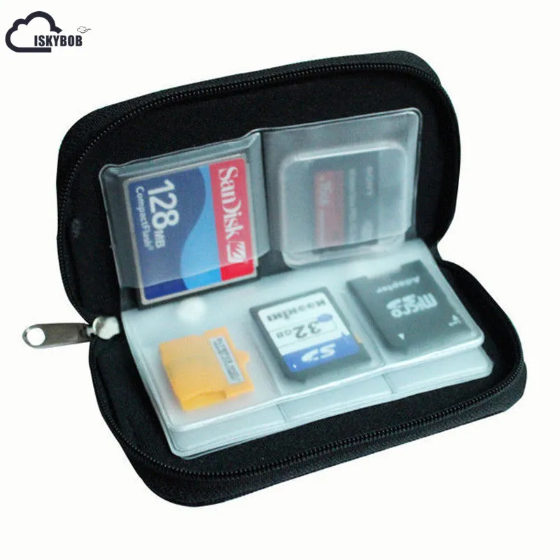 

ISKYBOB 22 Slots CF SD XD MS Card Portable Storage Pouch Case Holder Wallet Bag